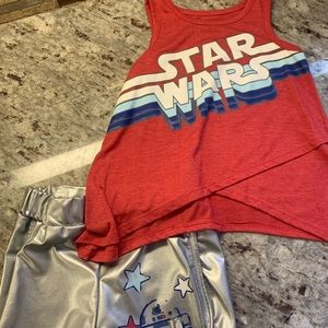 Girls Star Wars short and tank set